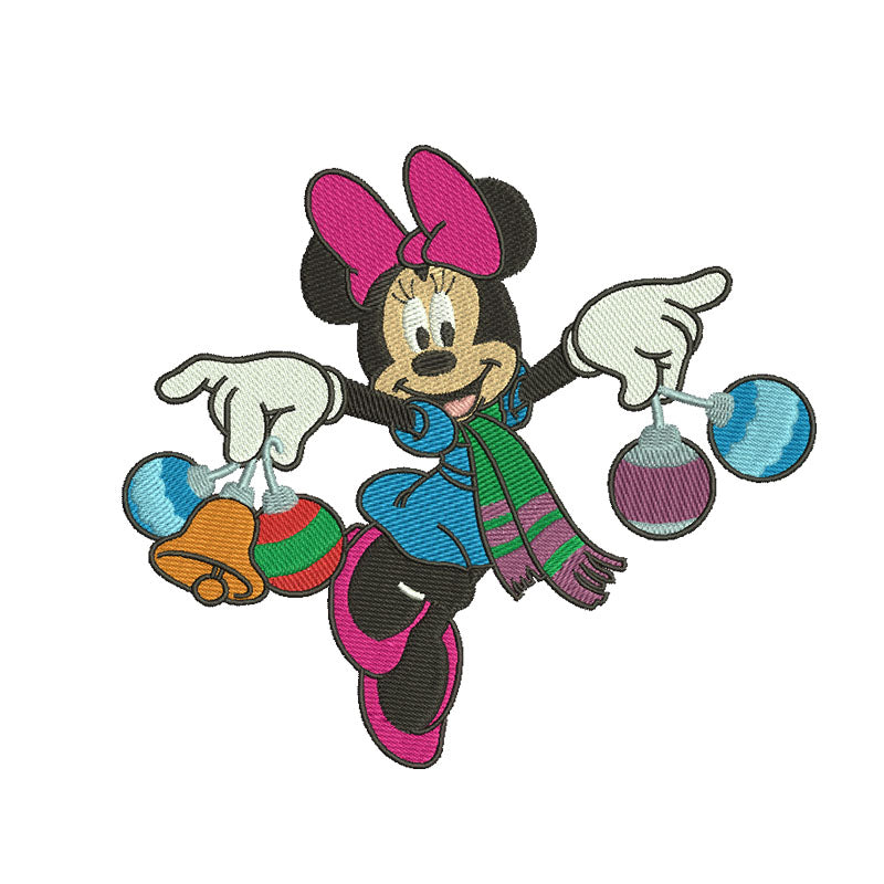 Mouse Christmas embroidery files digital - 315033