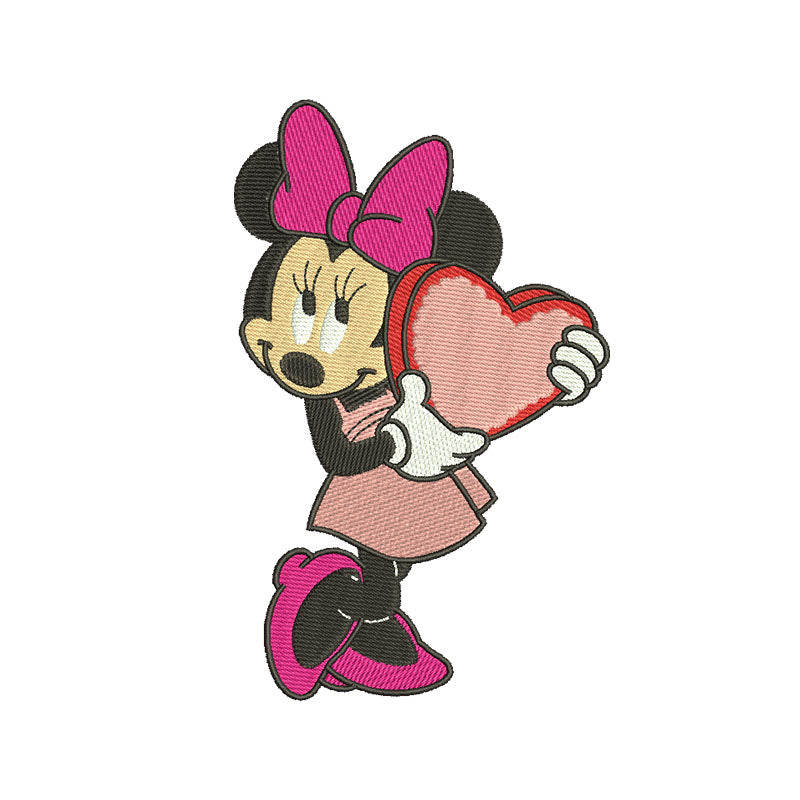Love Heart Mouse embroidery designs digital - 315066