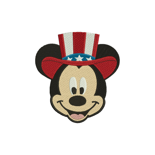 Mouse independence day embroidery designs digital - 315075