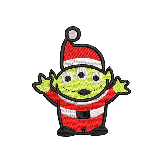 Christmas embroidery designs cute alien - 326021