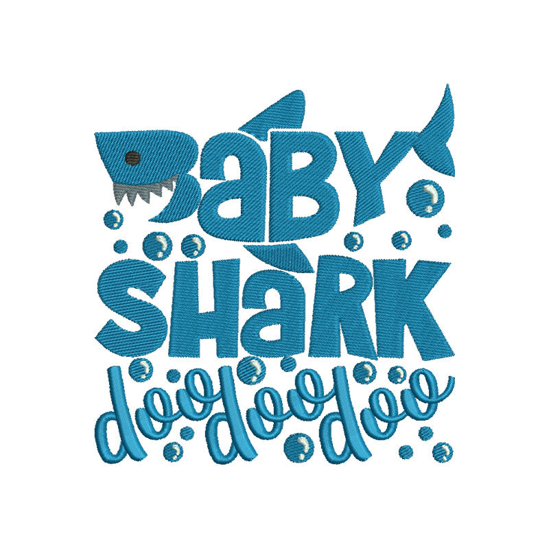 Baby shark machine embroidery designs - 410008