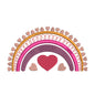 Rainbow heart machine embroidery designs - 410013