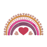 Rainbow heart machine embroidery designs - 410013