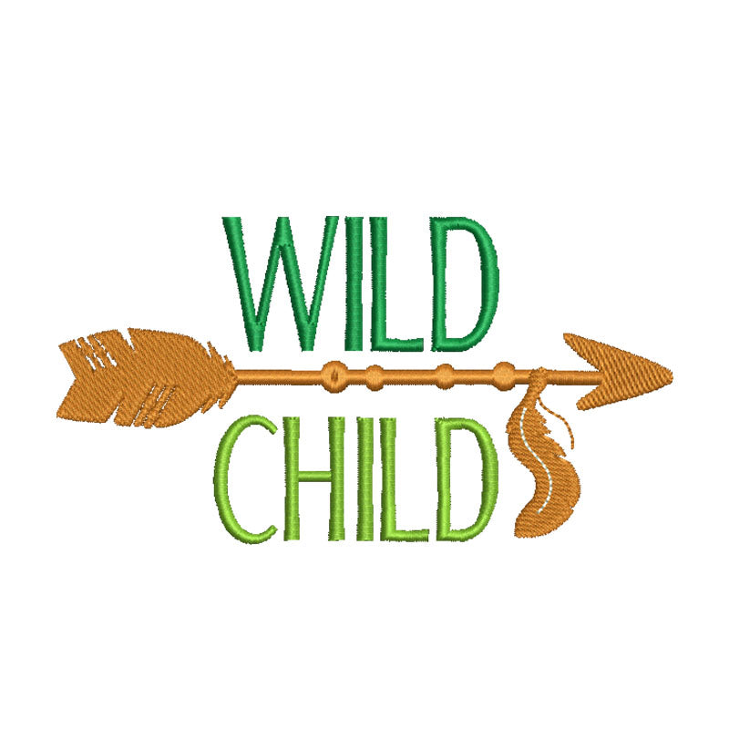 Wild child machine embroidery designs - 410057