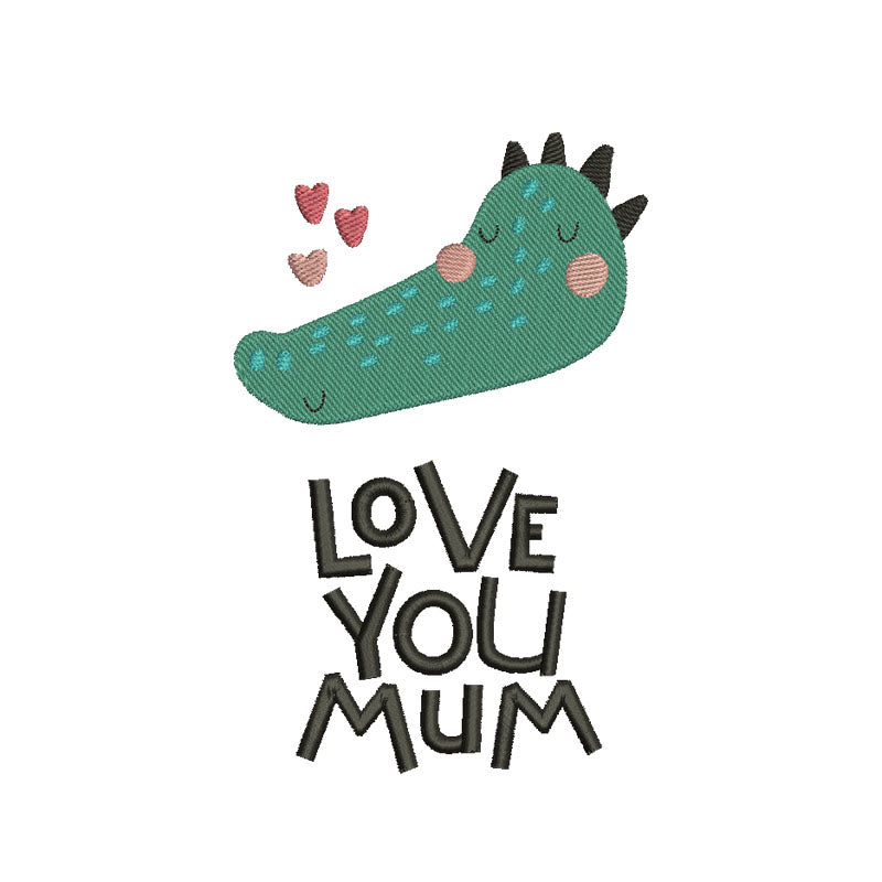 Love you mum machine embroidery designs - 410061