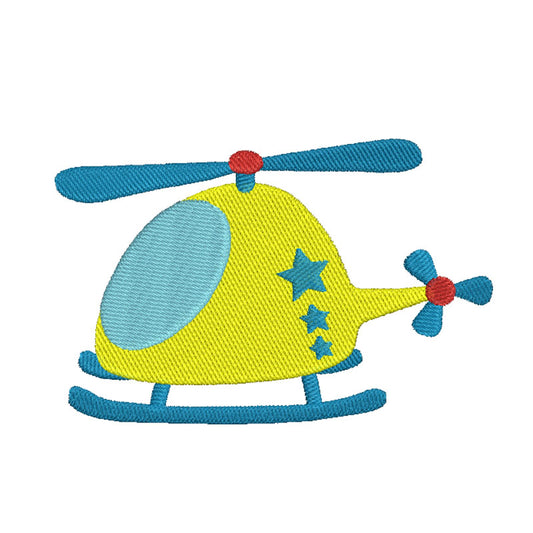 Helicopter machine embroidery designs - 410074
