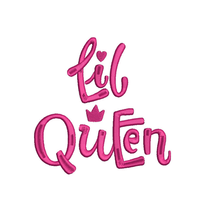 Lil queen machine embroidery designs - 410076