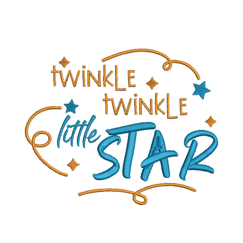 twinkle twinkle little star machine embroidery designs - 410077
