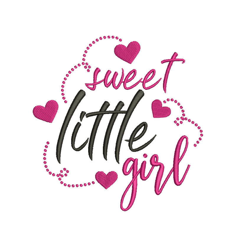Sweet little girl machine embroidery designs - 410088