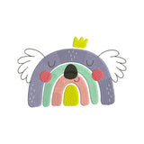Koala rainbow embroidery designs for babies - 410091