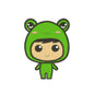 Frog boy machine embroidery designs - 410100