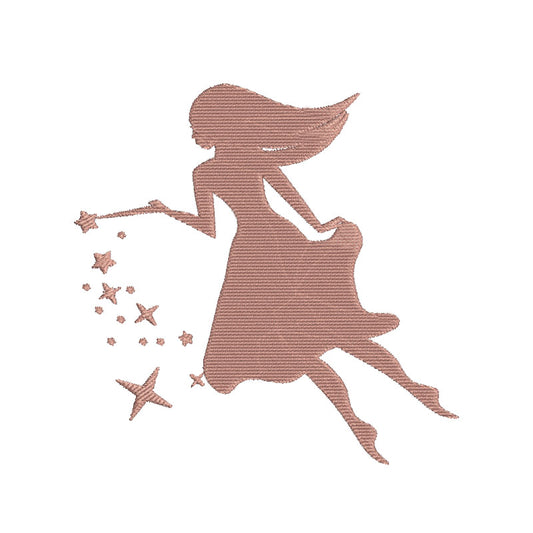 Silhouette Fairy Embroidery Designs For Machine - 610016