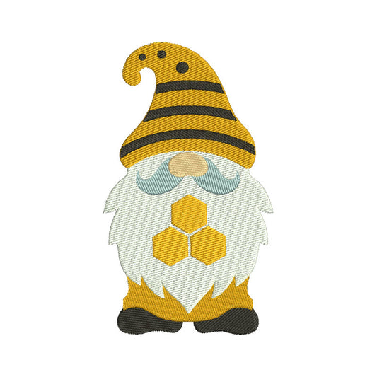 Bee Gnome embroidery designs download - 610025