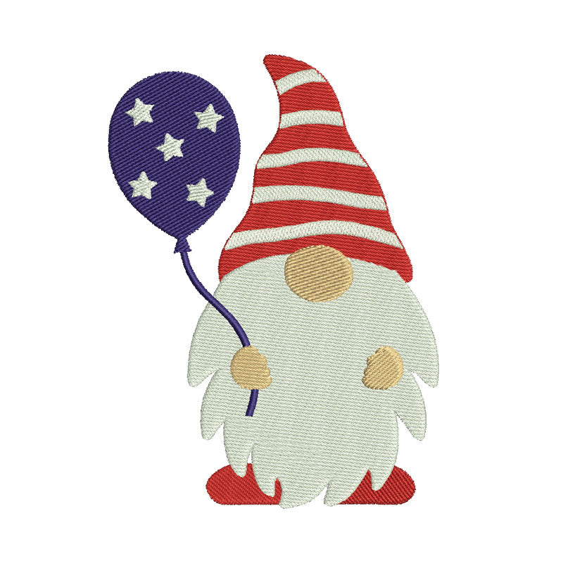 Gnome embroidery designs Independence Day - 610026