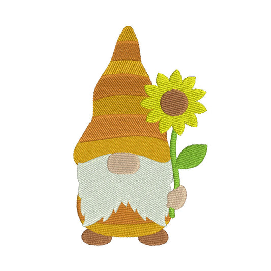 Flower gnome machine embroidery designs summer - 610036