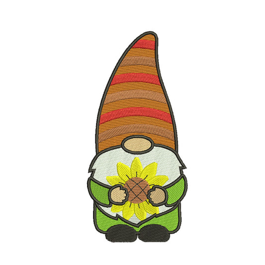 Gnome sunflower machine embroidery designs - 610047