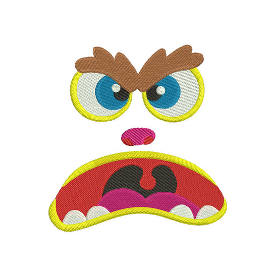 Angry monster embroidery designs for machine - 610061