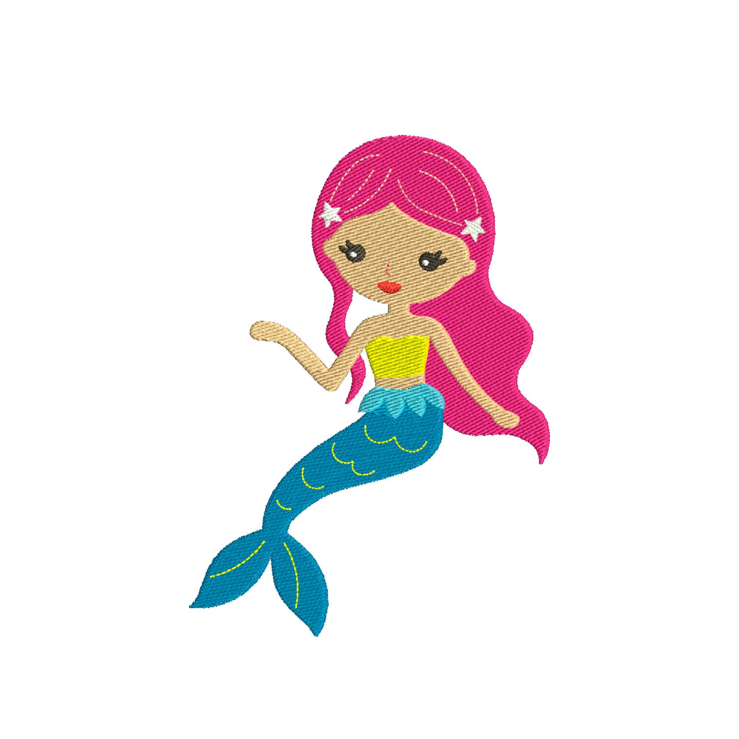 Mermaid machine embroidery designs - 610109