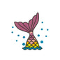 Mermaid tail machine embroidery designs - 610110