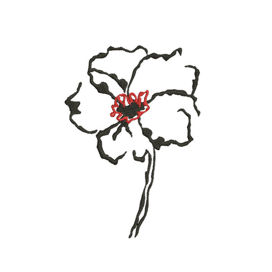 Flower machine embroidery designs silhouette - 710002