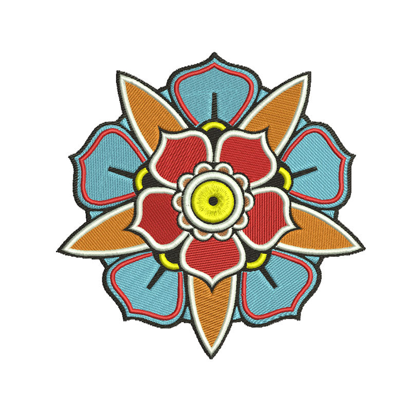 Mandala flower embroidery designs for machine - 710018