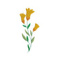 Yellow flowers machine embroidery designs - 710037