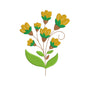 Orange flower machine embroidery designs - 710042