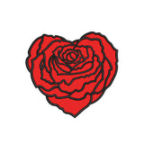 Heart rose embroidery designs for machine - 710103