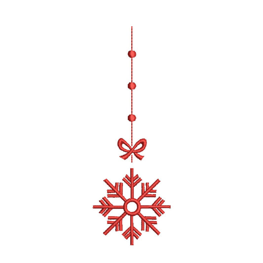 Christmas ornament embroidery designs snowflake - 910004