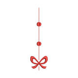 Christmas ornament embroidery designs bow - 910006