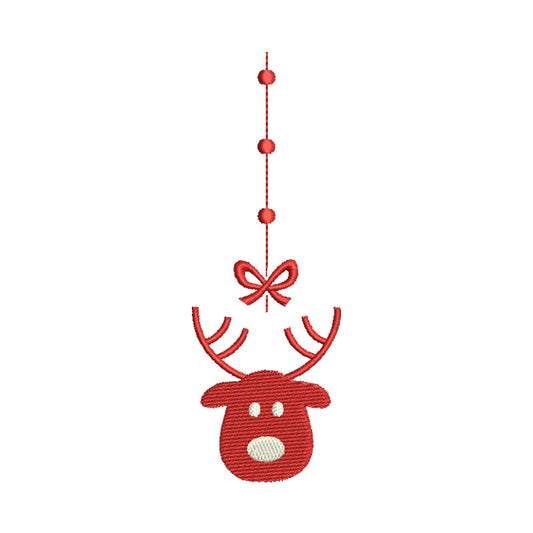 Christmas ornament embroidery designs deer - 910007