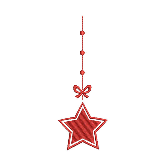 Christmas ornament embroidery dseigns star - 910008