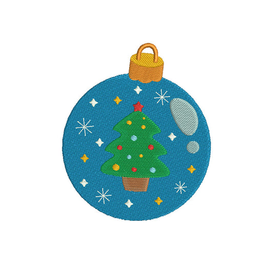 Embroidery designs christmas tree ornament - 910014