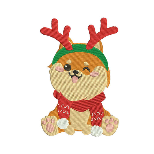 Machine embroidery designs christmas dog - 910017