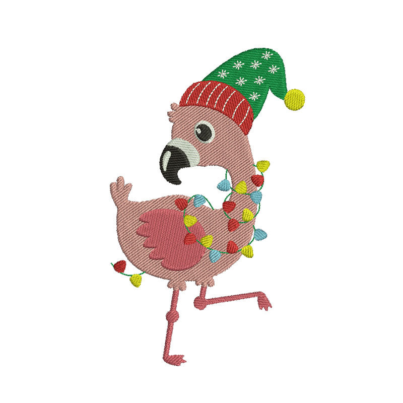 Embroidery designs christmas flamingo - 910018