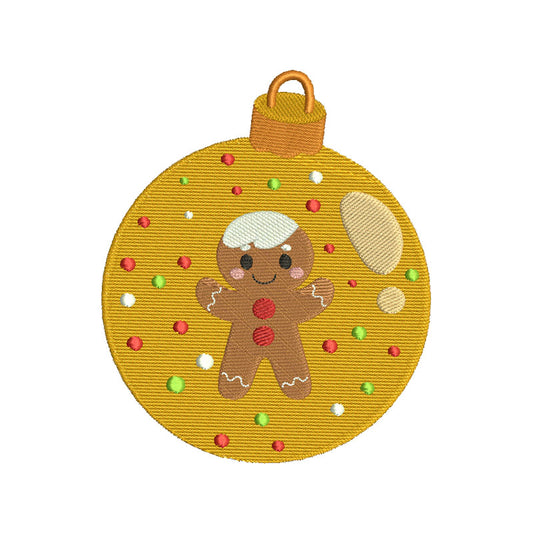 Embroidery designs christmas ornament gingbread - 910021