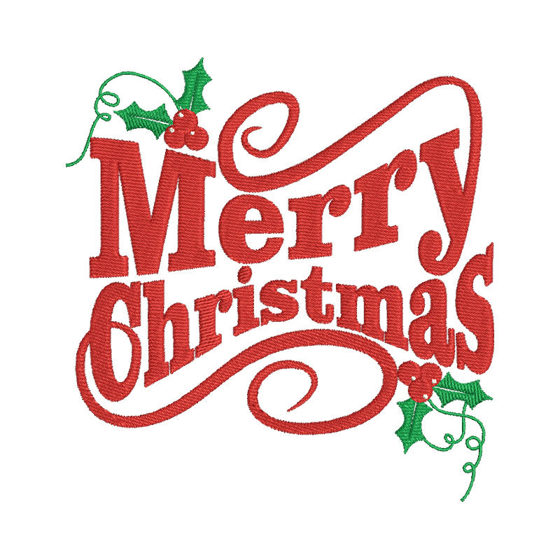 Merry Christmas embroidery designs for machine - 910029