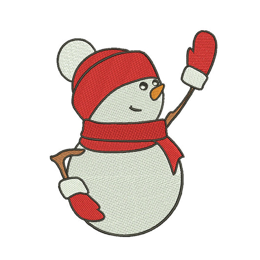 Snowman christmas embroidery design digital - 910040