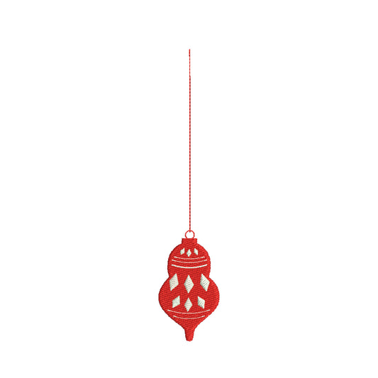 Cute red ornament christmas embroidery designs - 910069