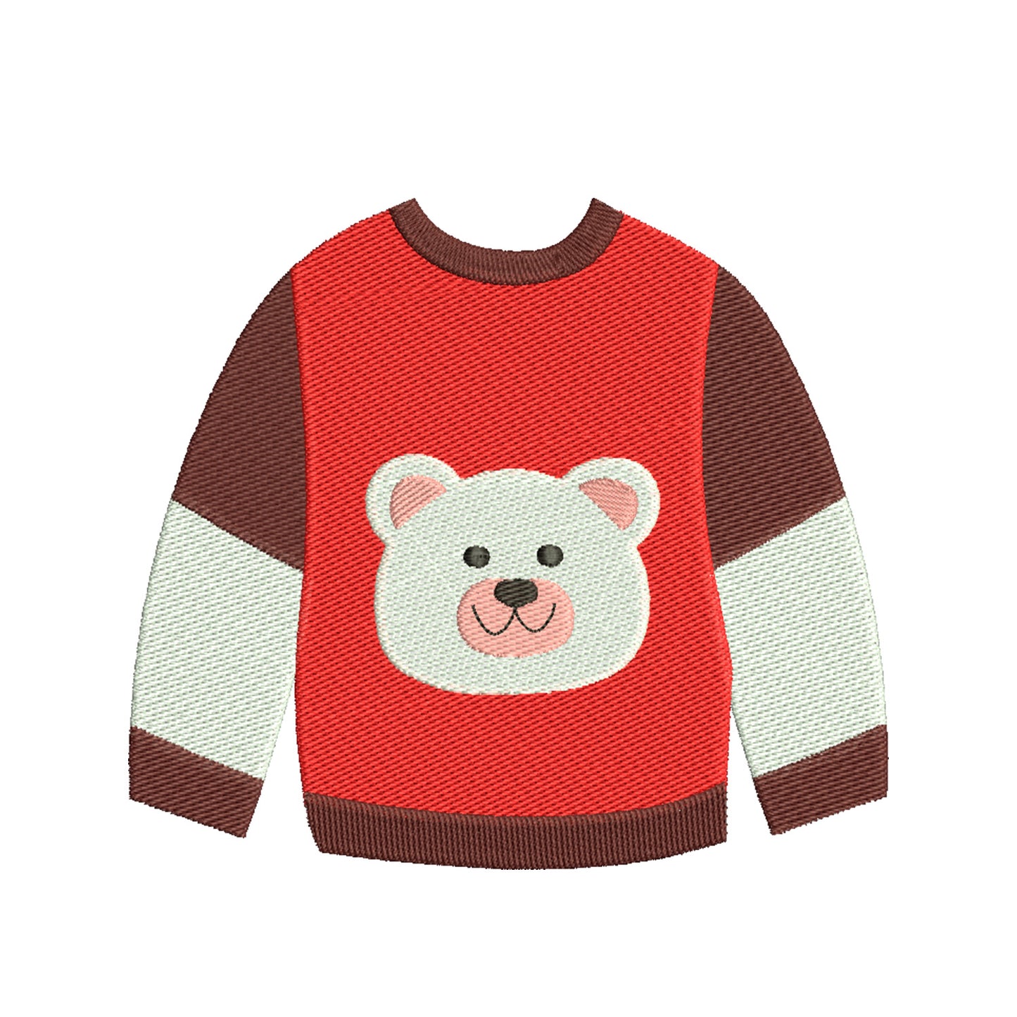Bear christmas sweater embroidery designs - 910077
