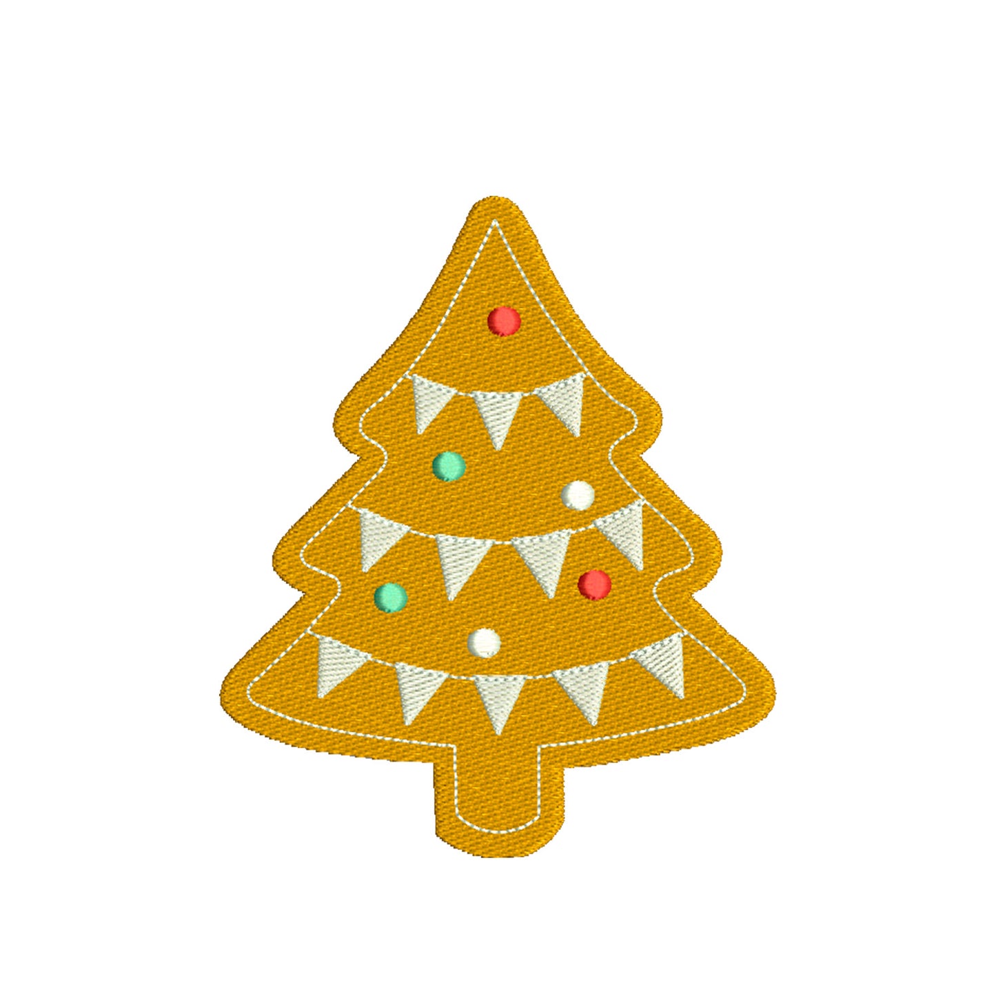 Gingerbread christmas tree embroidery designs - 910081