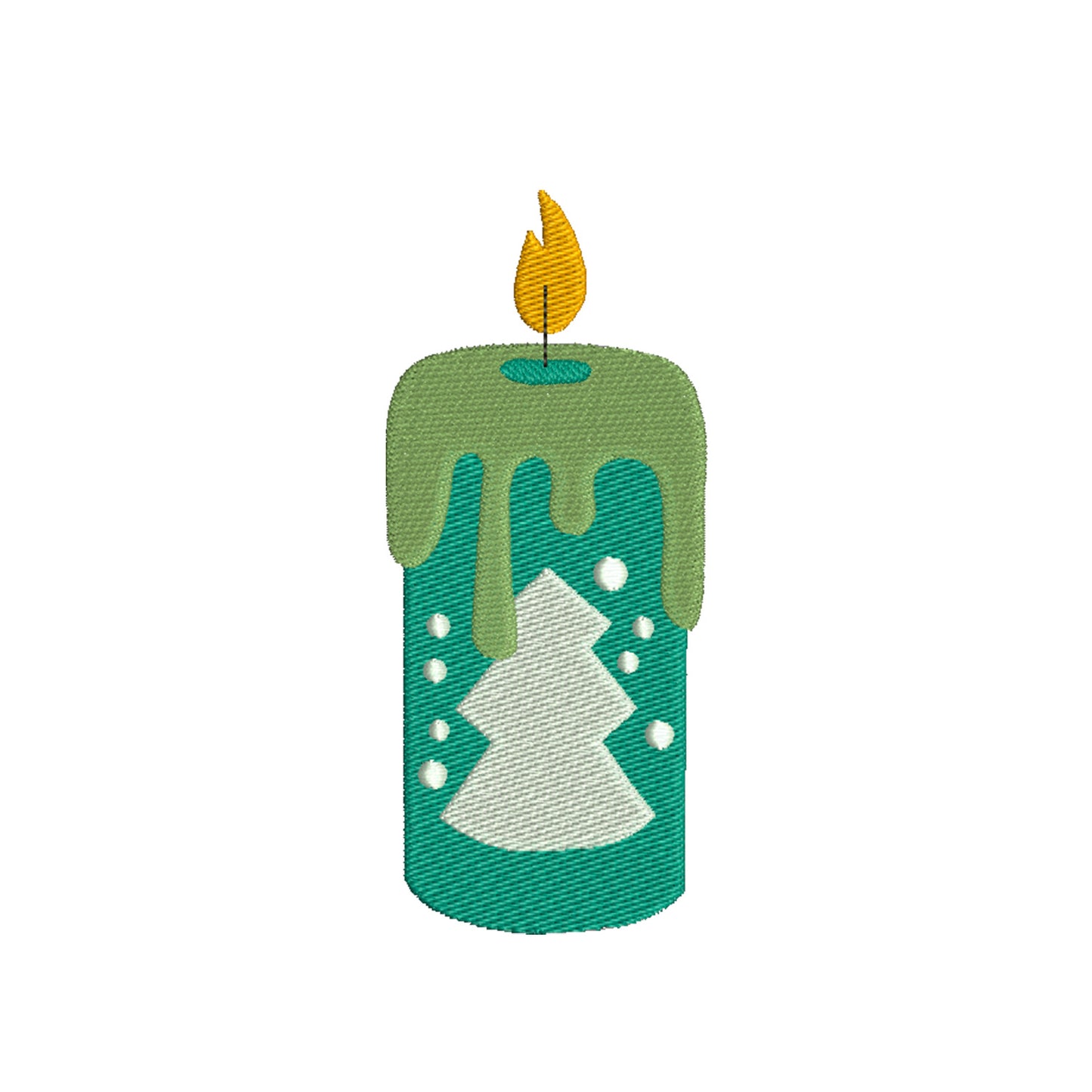 Embroidery designs christmas candle - 910096