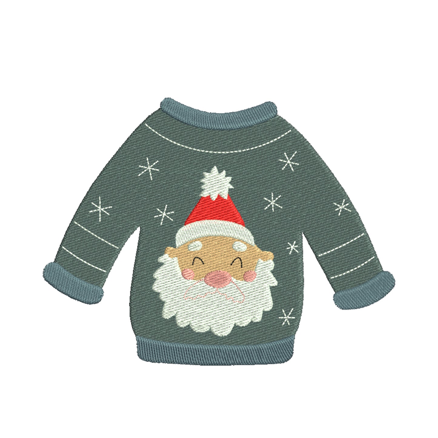 Embroidery designs christmas swearter santa - 910100