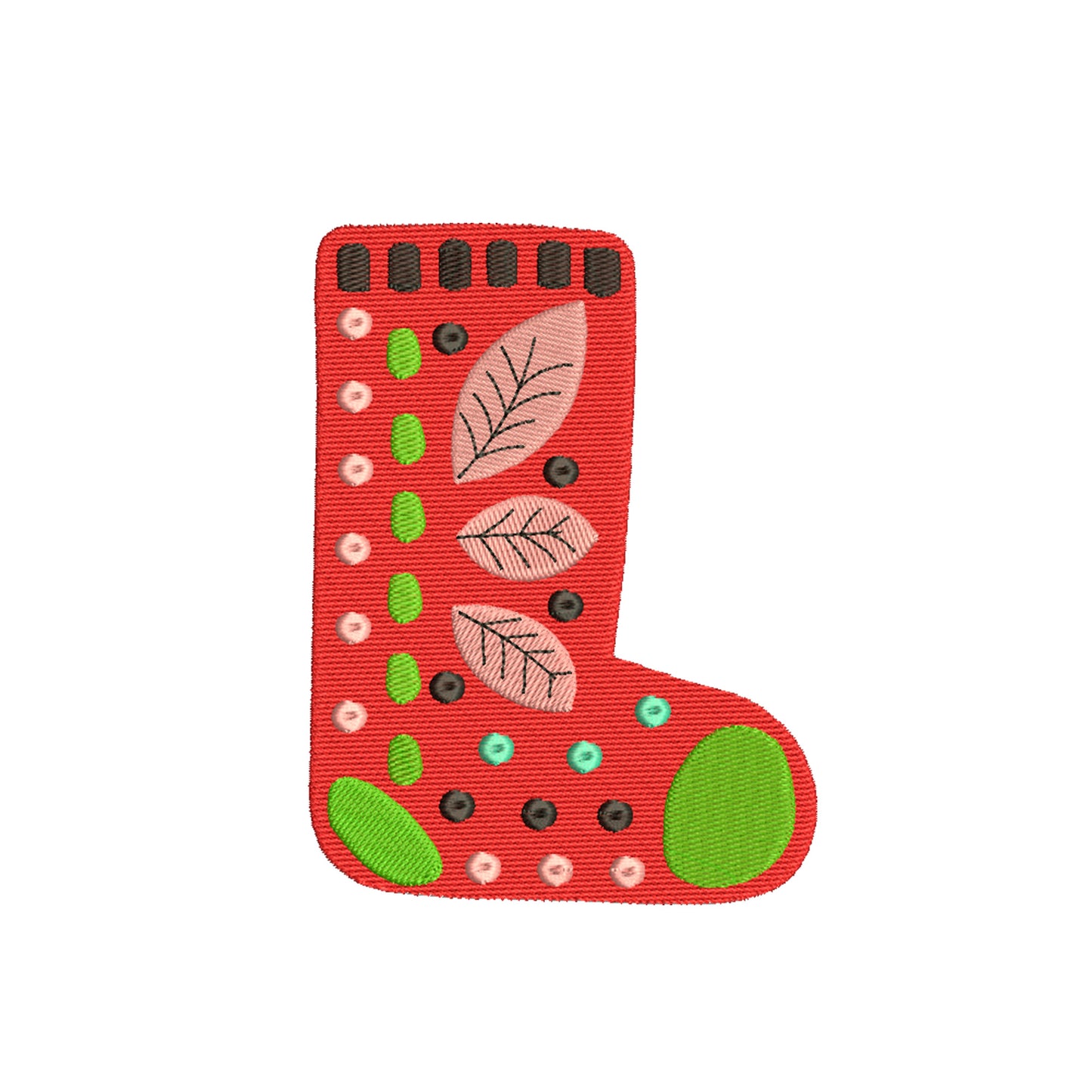 Christmas colored socks embroidery designs - 910108