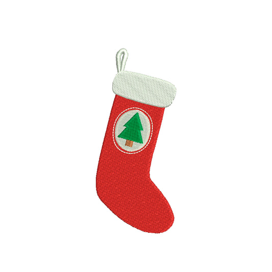 Embroidery designs christmas socks tree - 910137