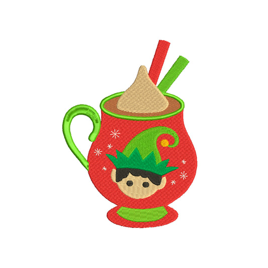 Hot chocolate christmas embroidery designs - 910152