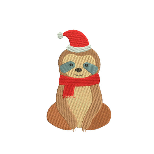 Сhristmas sloth embroidery designs christmas - 910188