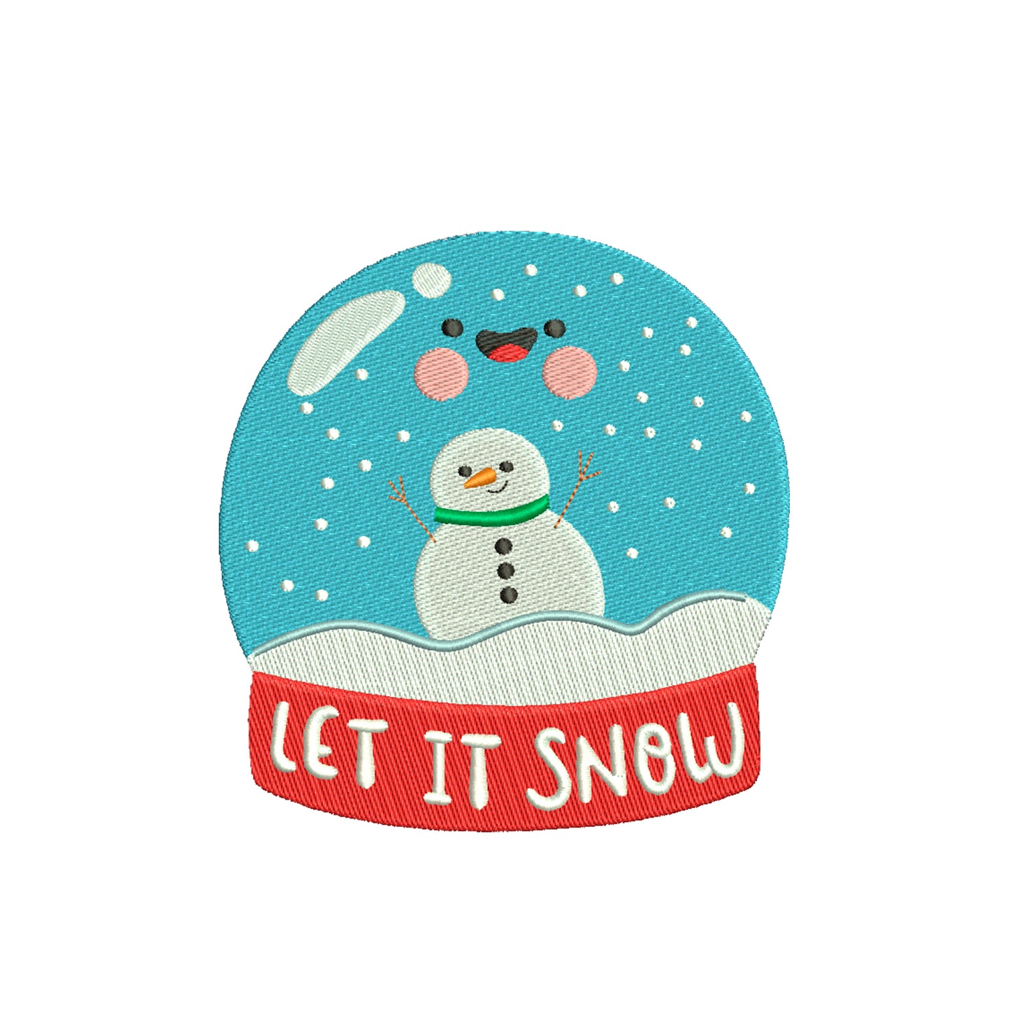 "Let it snow" snowman christmas embroidery designs christmas - 910240