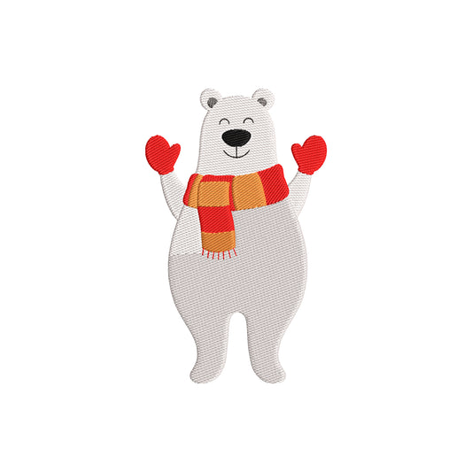 Christmas bear digital embroidery designs - 910252