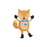 Christmas fox digital embroidery designs - 910253